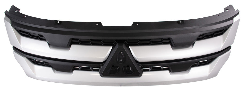 Griglia Radiatore-Nera-Con Modanatura-Grigio-Argento Per Mitsubishi Asx (MB7242001)
