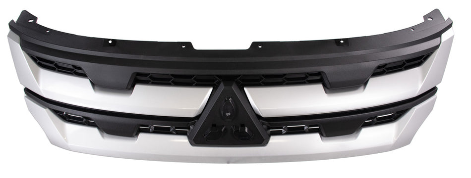 Griglia Radiatore-Nera-Con Modanatura-Grigio-Argento Per Mitsubishi Asx (MB7242001)