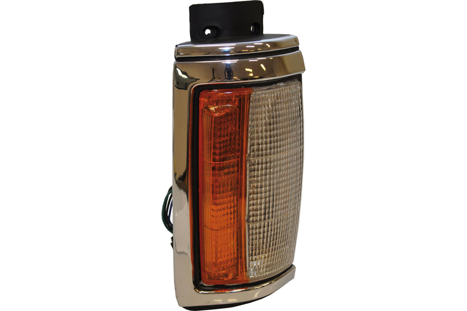 Fanale Anteriore Destro-Bianco-Arancio-Con Portalampada-Con Bordo Cromato Per Mitsubishi L200 - Strada (MB8104005)