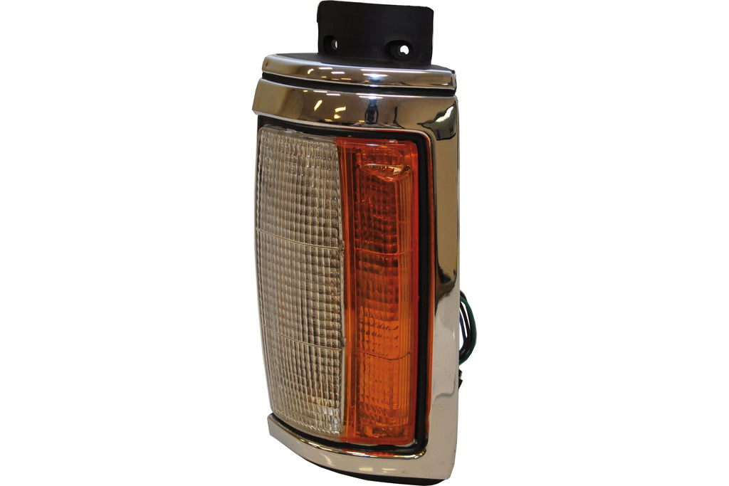 Fanale Anteriore Sinistro-Bianco-Arancio-Con Portalampada-Con Bordo Cromato Per Mitsubishi L200 - Strada (MB8104006)