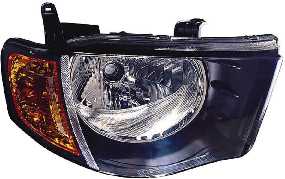 Proiettore Destro H4-Manuale-Fanale Arancio-Cabina Doppia Per Mitsubishi L200 - Strada (MB8214803)