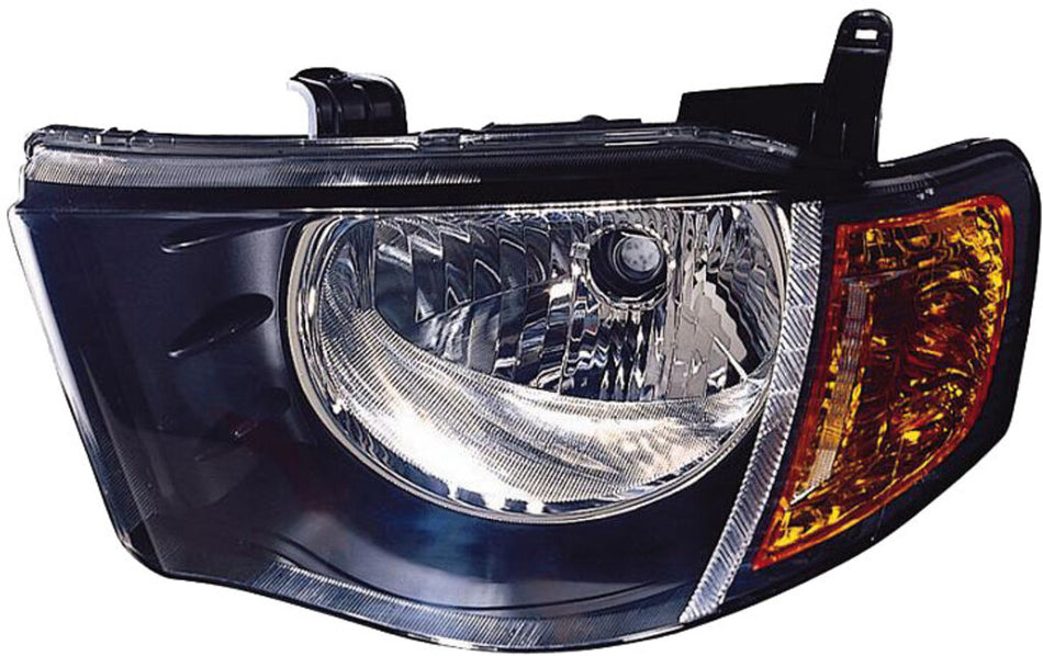 Proiettore Sinistro H4-Manuale-Fanale Arancio-Cabina Doppia Per Mitsubishi L200 - Strada (MB8214804)