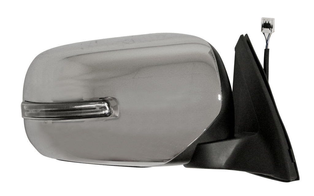 Retrovisore Destro-Elettrico-Nero-Con Fanale-Convesso-Con Calotta Cromata Per Mitsubishi L200 - Strada (MB8227215)