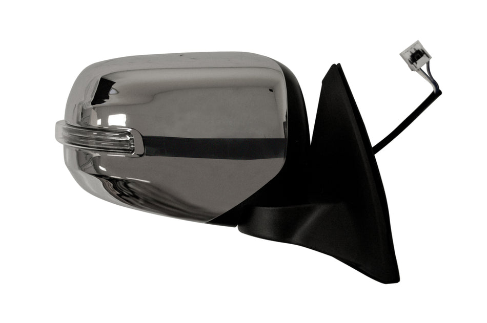 Retrovisore Destro-Elettrico-Nero-Con Fanale-Convesso-Con Calotta Cromata Per Mitsubishi L200 - Triton (MB8247215)
