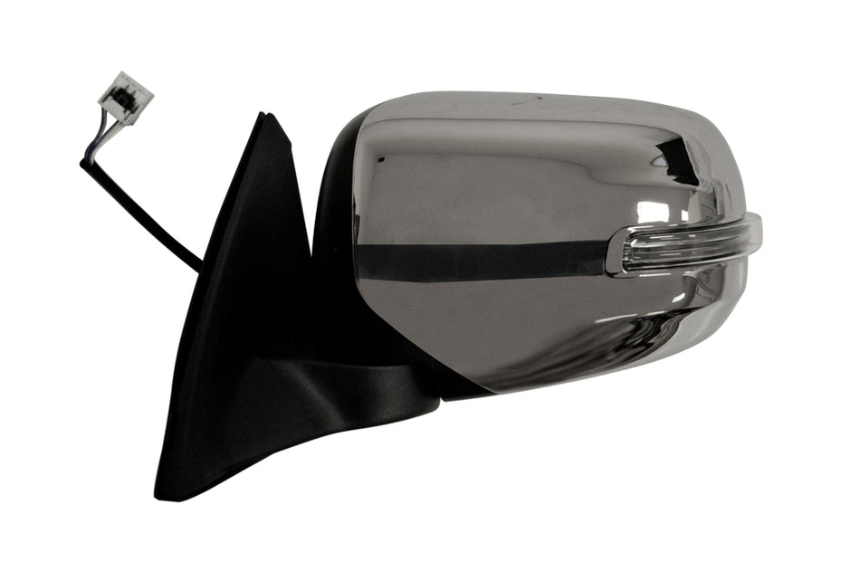 Retrovisore Sinistro-Elettrico-Nero-Con Fanale-Convesso-Con Calotta Cromata Per Mitsubishi L200 - Triton (MB8247216)