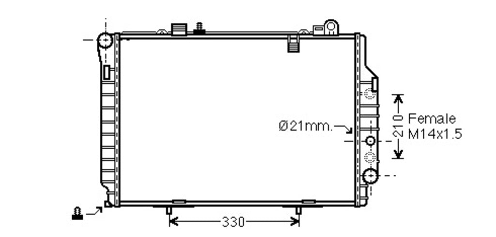 Radiatore Per Mercedes C Class (w202) (ME025R008)