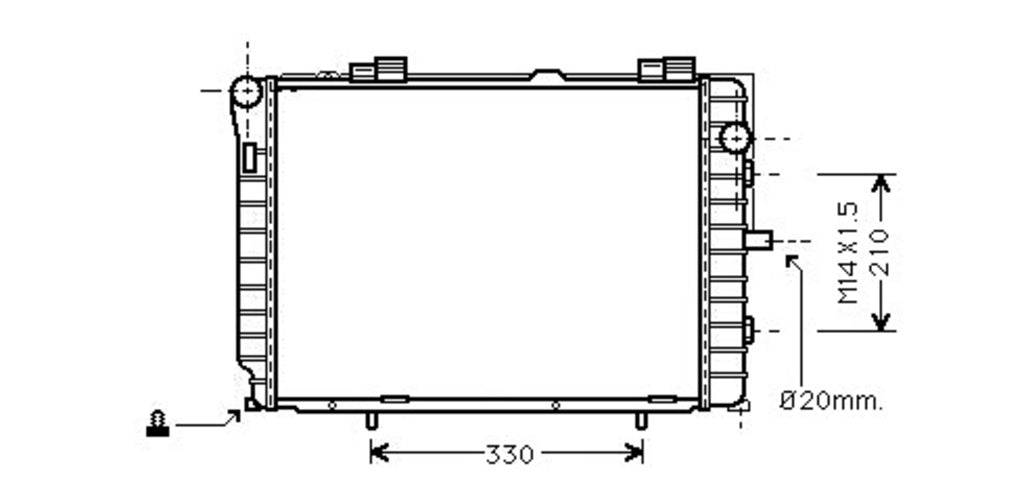 Radiatore Per Mercedes C Class (w202) (ME025R010)