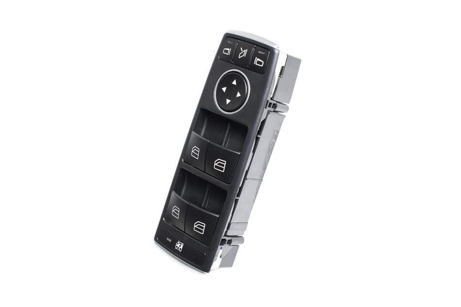 Pulsantiera Alzacristallo Porta Anteriore Sinistra-Nera-4 Interruttori-Con Funzione Chiusura Retrovisori-3 Pins Per Mercedes C Class (w204/s204) (ME029WS04)