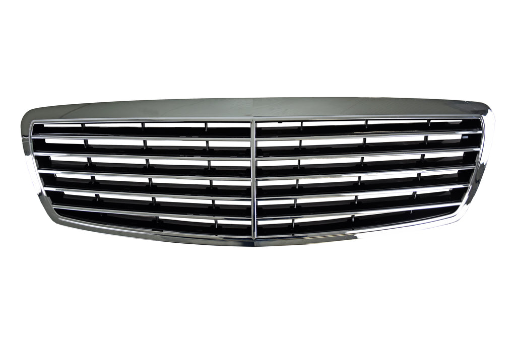 Griglia Radiatore-Completa-Verniciata-Nera-Con Cornice E Modanature Cromate Per Mercedes E Class (w211/s211) (ME0392010)
