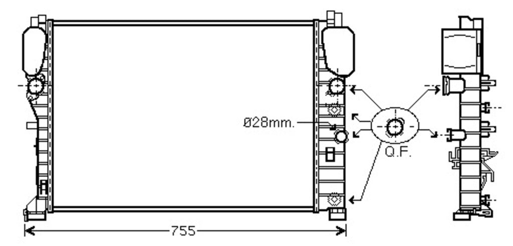 Radiatore Per Mercedes E Class (w211/s211) (ME039R004)