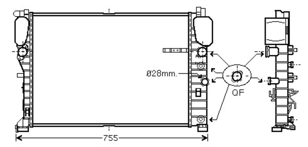 Radiatore Per Mercedes E Class (w211/s211) (ME039R005)