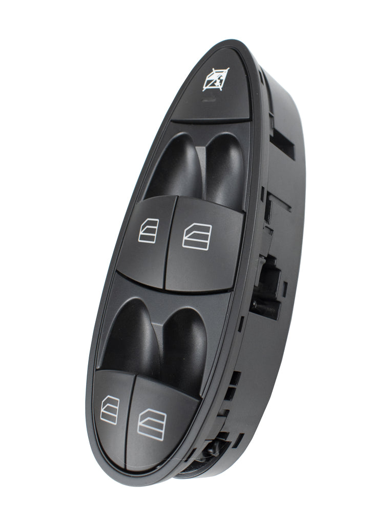 Pulsantiera Alzacristallo Porta Anteriore Sinistra-Nera-Con Bordo Nero-4 Interruttori-3 Pins Per Mercedes E Class (w211/s211) (ME039WS04)