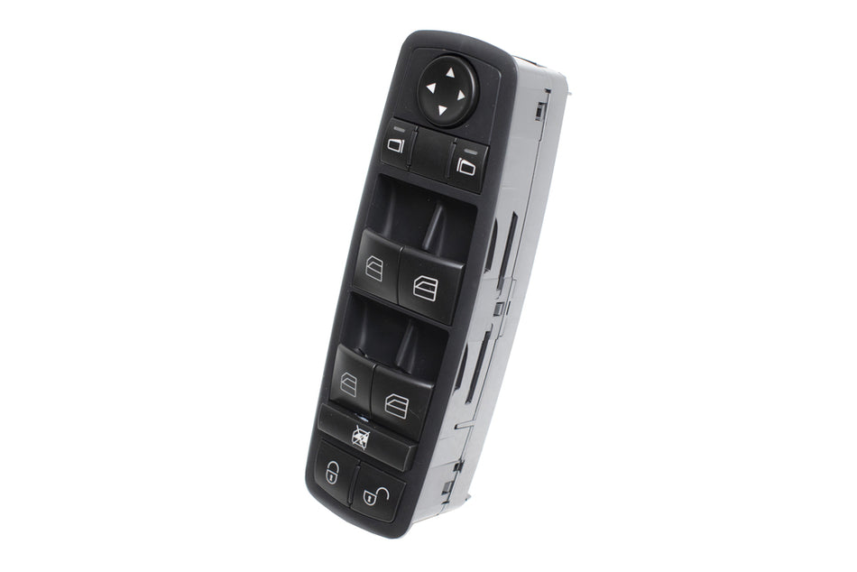 Pulsantiera Alzacristallo Porta Anteriore Sinistra-Nera-4 Interruttori-Senza Funzione Chiusura Retrovisori-3 Pins Per Mercedes A Class (w169) (ME324WS14)