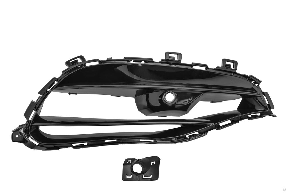 Griglia Destra Paraurti Anteriore-Nera-Lucida-Con Foro Pdc+supporto Per Mercedes Cla Class (w117/c117) Amg/amg Line (ME3532103)