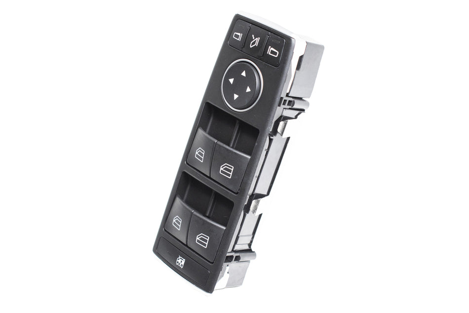Pulsantiera Alzacristallo Porta Anteriore Sinistra-Nera-4 Interruttori-Con Chiusura-Manuale Retrovisore-3 Pins Per Mercedes B Class (w246) (ME424WS04)