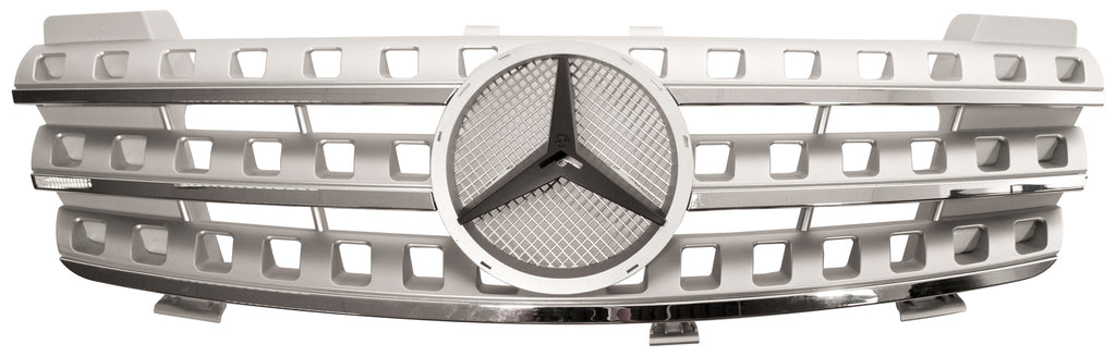 Griglia Radiatore-Argento-Con Modanatura Cromata Per Mercedes Ml Class (w164) (ME8242011)