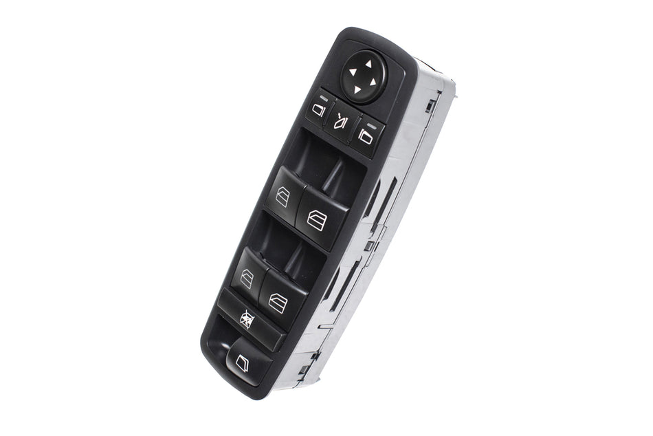 Pulsantiera Alzacristallo Porta Anteriore Sinistra-Nera-4 Interruttori-Con Chiusura-Manuale Retrovisore-3 Pins Per Mercedes Gl Class (x164) (ME860WS04)