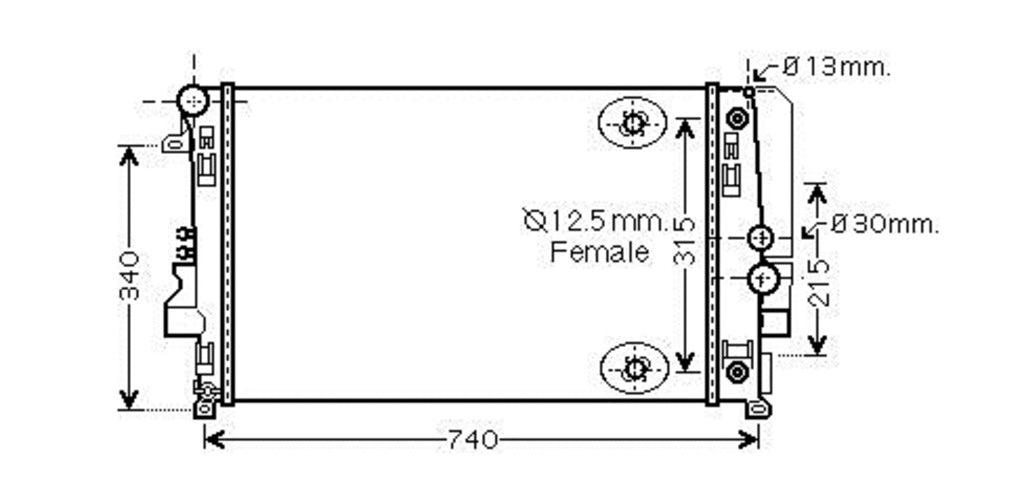 Radiatore Per Mercedes V Class - Vito (w639) (ME909R001)