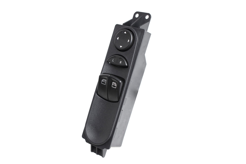 Pulsantiera Alzacristallo Porta Anteriore Sinistra-Nera-2 Interruttori-Con Funzione Regolazione Retrovisori-7 Pins Per Mercedes V Class - Vito (w639) (ME909WS04)