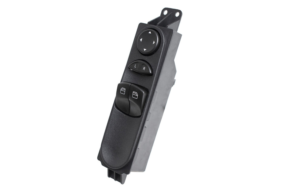 Pulsantiera Alzacristallo Porta Anteriore Sinistra-Nera-2 Interruttori-Con Funzione Regolazione Retrovisori-12 Pins Per Mercedes Sprinter (ME919WS04)