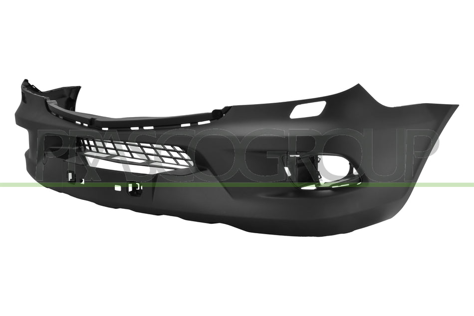 Paraurti Anteriore Nero Goffrato con Tappo Coprigancio con Sede Fendi con Fori Lavafari+Kit Supporti (2PEZZI) con Staffe Supporto Anti Collisione Per Mercedes Sprinter dal 2013 al 2018 (ME9211032)
