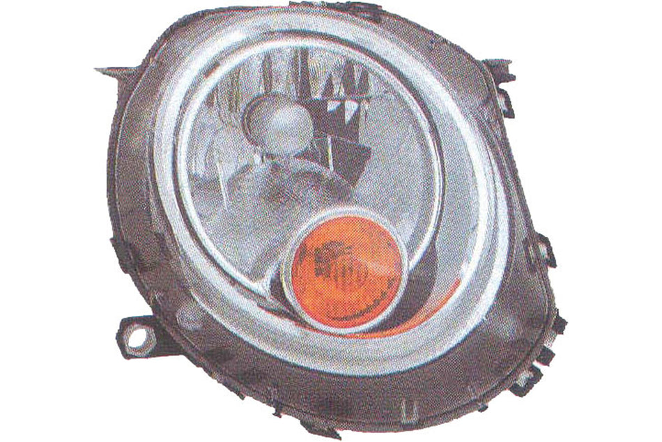 Proiettore Destro H4-Elettrico-Con Motore-Fanale Arancio Per Mini Mini (bmw) R56/r57 (MN3084803)