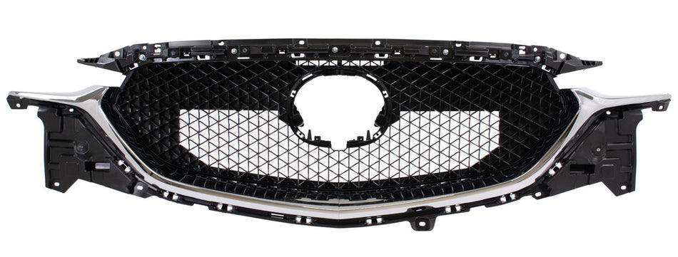 Griglia Radiatore-Nera-Con Modanatura Cromata-Con Foro Telecamera Per Mazda Cx5 (kf) (MZ7062021)