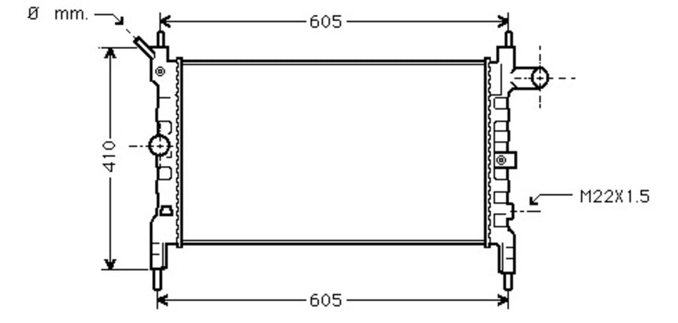 Radiatore Per Opel/vauxhall Astra F (t92) (OP013R002)