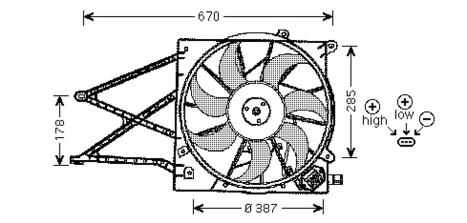 Ventola Per Opel/vauxhall Astra G (t98) (OP017F003)