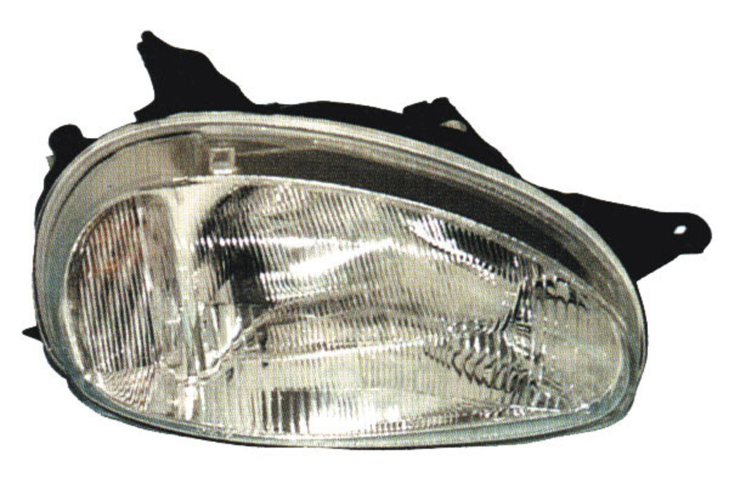 Proiettore Destro H4-Manuale-Vetro Liscio Per Opel/vauxhall Corsa (b)/combo (OP0294603)