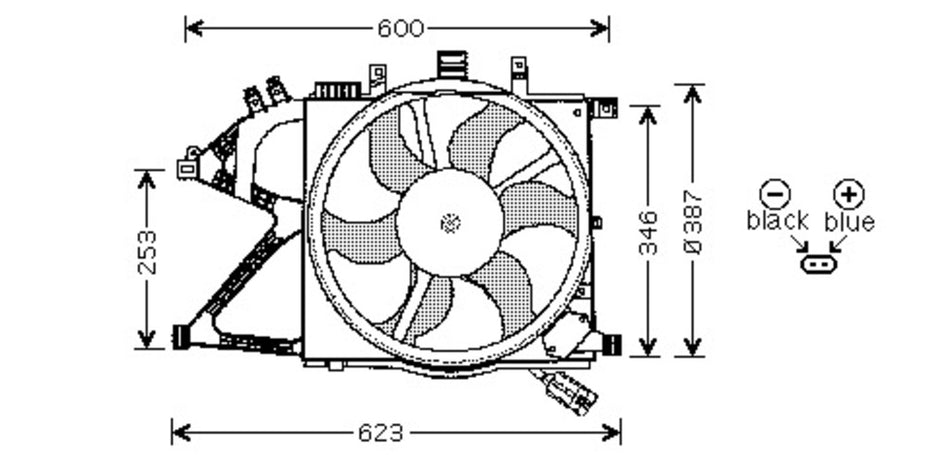 Ventola Per Opel/vauxhall Corsa (c) (OP030F001)