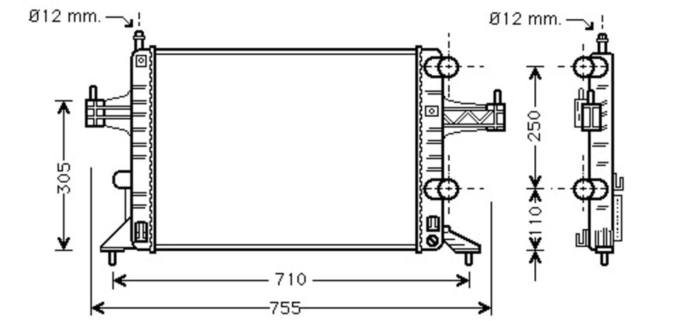 Radiatore Per Opel/vauxhall Corsa (c) (OP030R001)