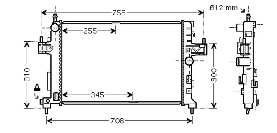 Radiatore Per Opel/vauxhall Corsa (c) (OP032R002)