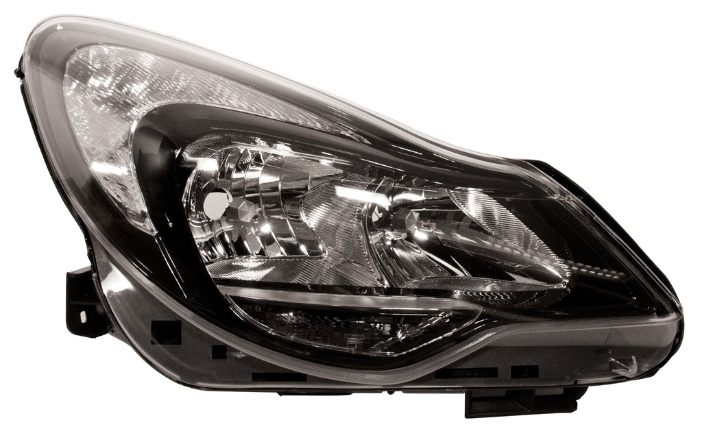 Proiettore Destro H7+h1-Elettrico-Con Motore-Nero Per Opel/vauxhall Corsa (d) (OP0354913)