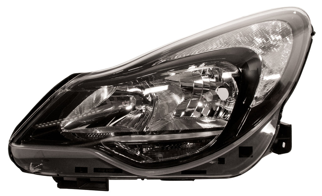 Proiettore Sinistro H7+h1-Elettrico-Con Motore-Nero Per Opel/vauxhall Corsa (d) (OP0354914)