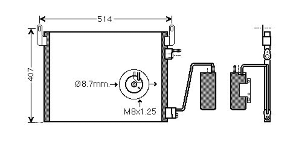 Condensatore Per Opel/vauxhall Vectra C (OP056C005)