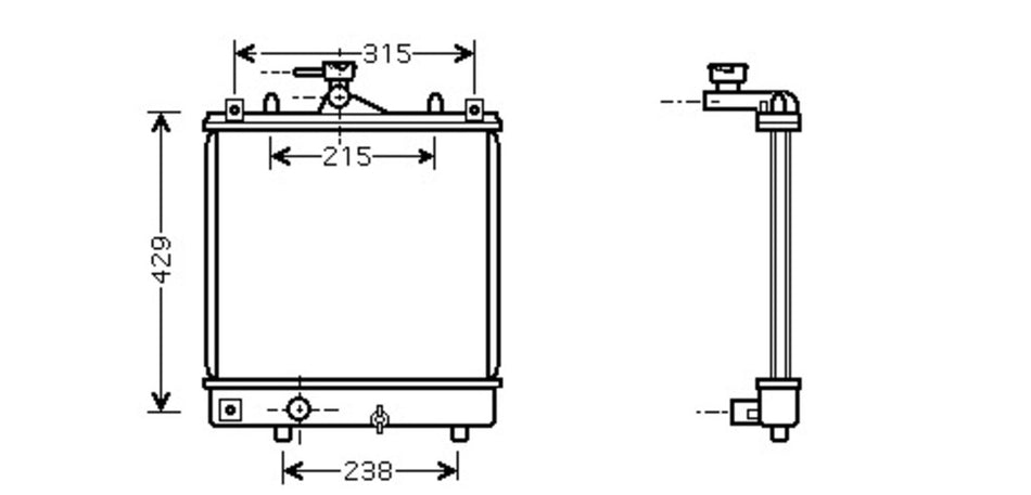 Radiatore Per Opel/vauxhall Agila (OP304R001)