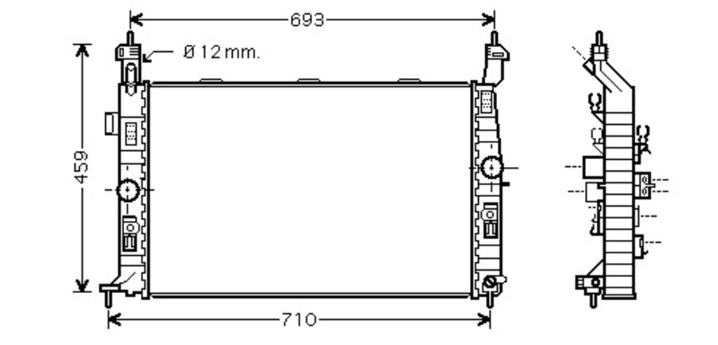 Radiatore Per Opel/vauxhall Meriva (OP350R001)