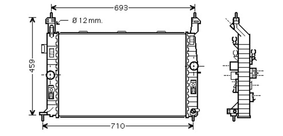 Radiatore Per Opel/vauxhall Meriva (OP350R001)
