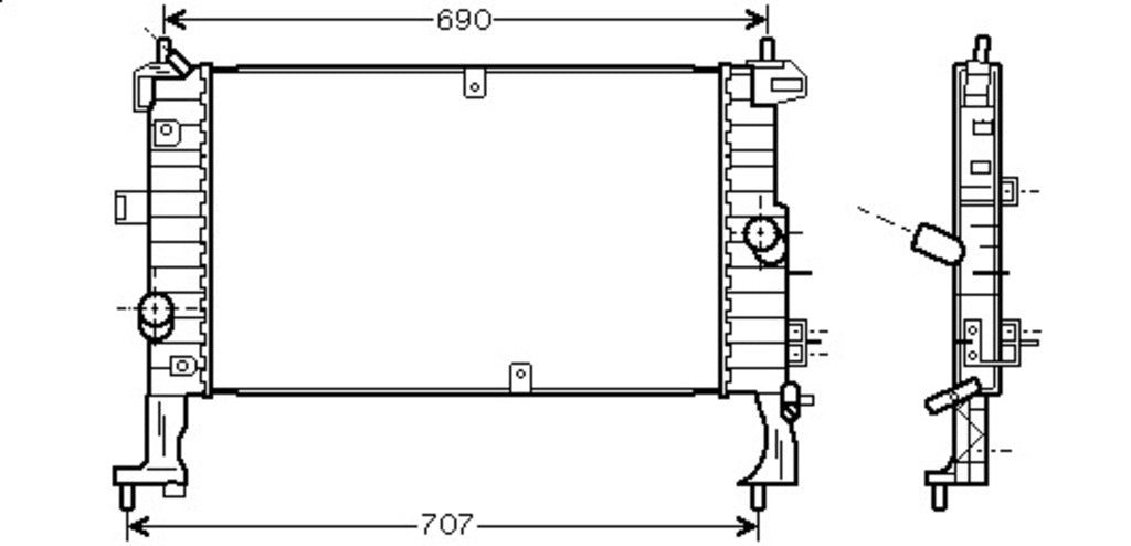 Radiatore Per Opel/vauxhall Meriva (OP350R002)