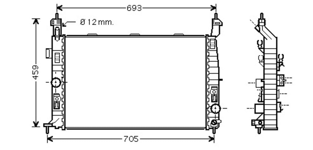 Radiatore Per Opel/vauxhall Meriva (OP350R003)