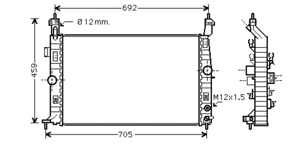 Radiatore Per Opel/vauxhall Meriva (OP350R006)