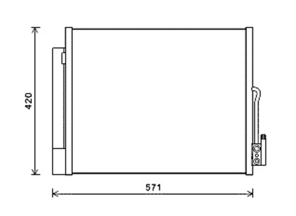 Condensatore Per Opel/vauxhall Meriva B (OP354C001)