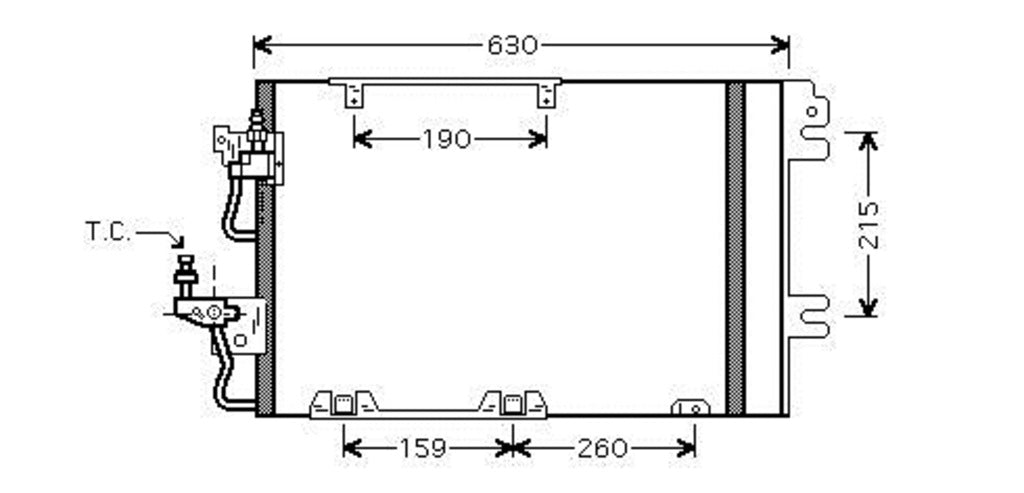 Condensatore Per Opel/vauxhall Astra H (a04) (OP410C002)