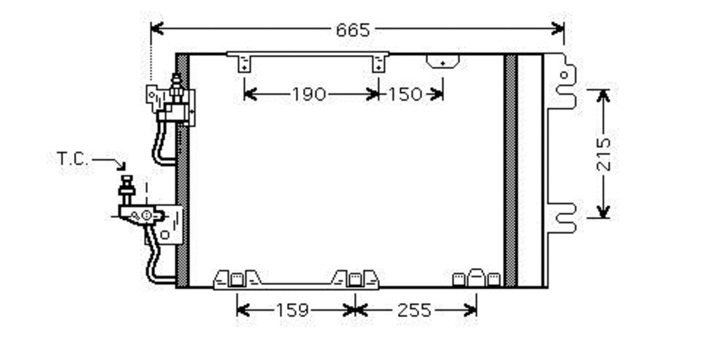 Condensatore Per Opel/vauxhall Astra H (a04) (OP410C004)