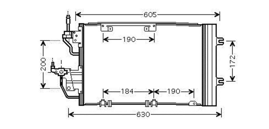 Condensatore Per Opel/vauxhall Astra H (a04) (OP410C005)