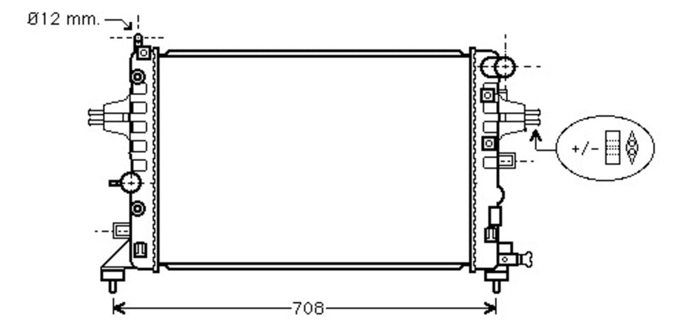 Radiatore Per Opel/vauxhall Astra H (a04) (OP410R001)