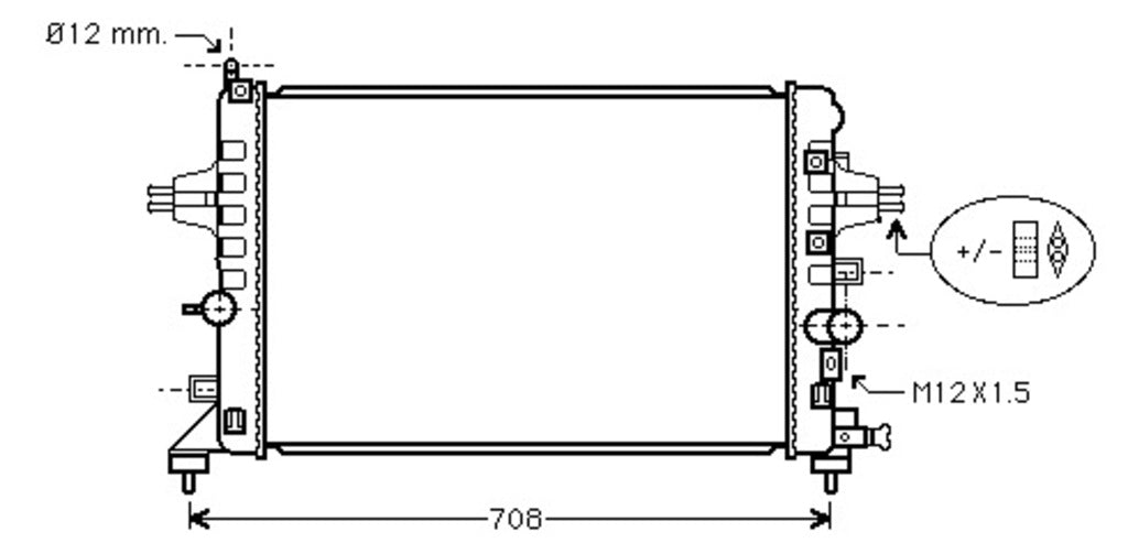 Radiatore Per Opel/vauxhall Astra H (a04) (OP410R002)