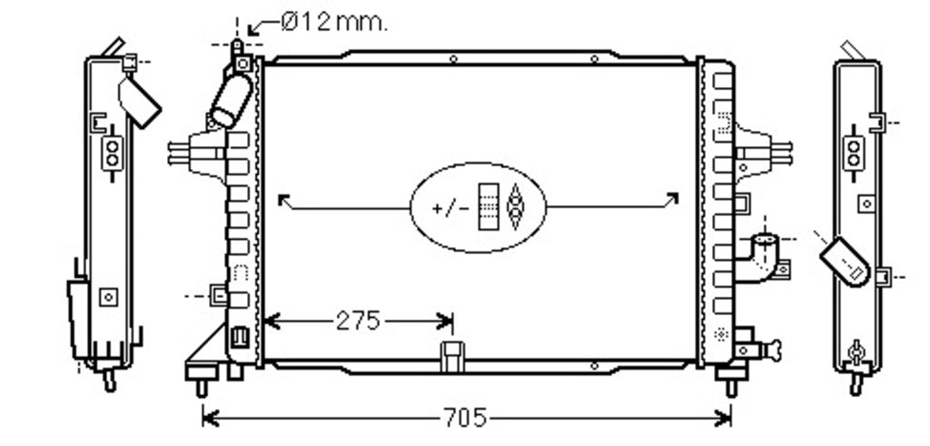 Radiatore Per Opel/vauxhall Astra H (a04) (OP410R003)