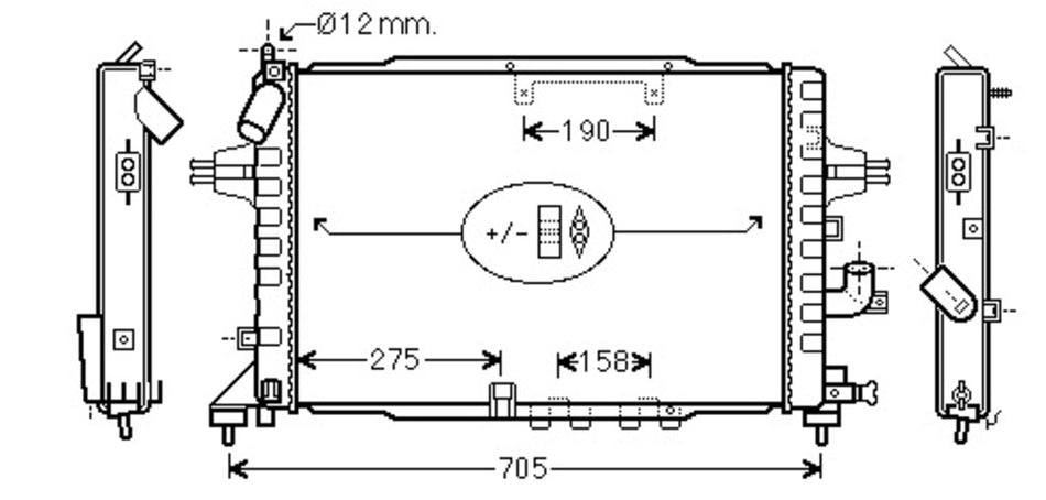 Radiatore Per Opel/vauxhall Astra H (a04) (OP410R004)